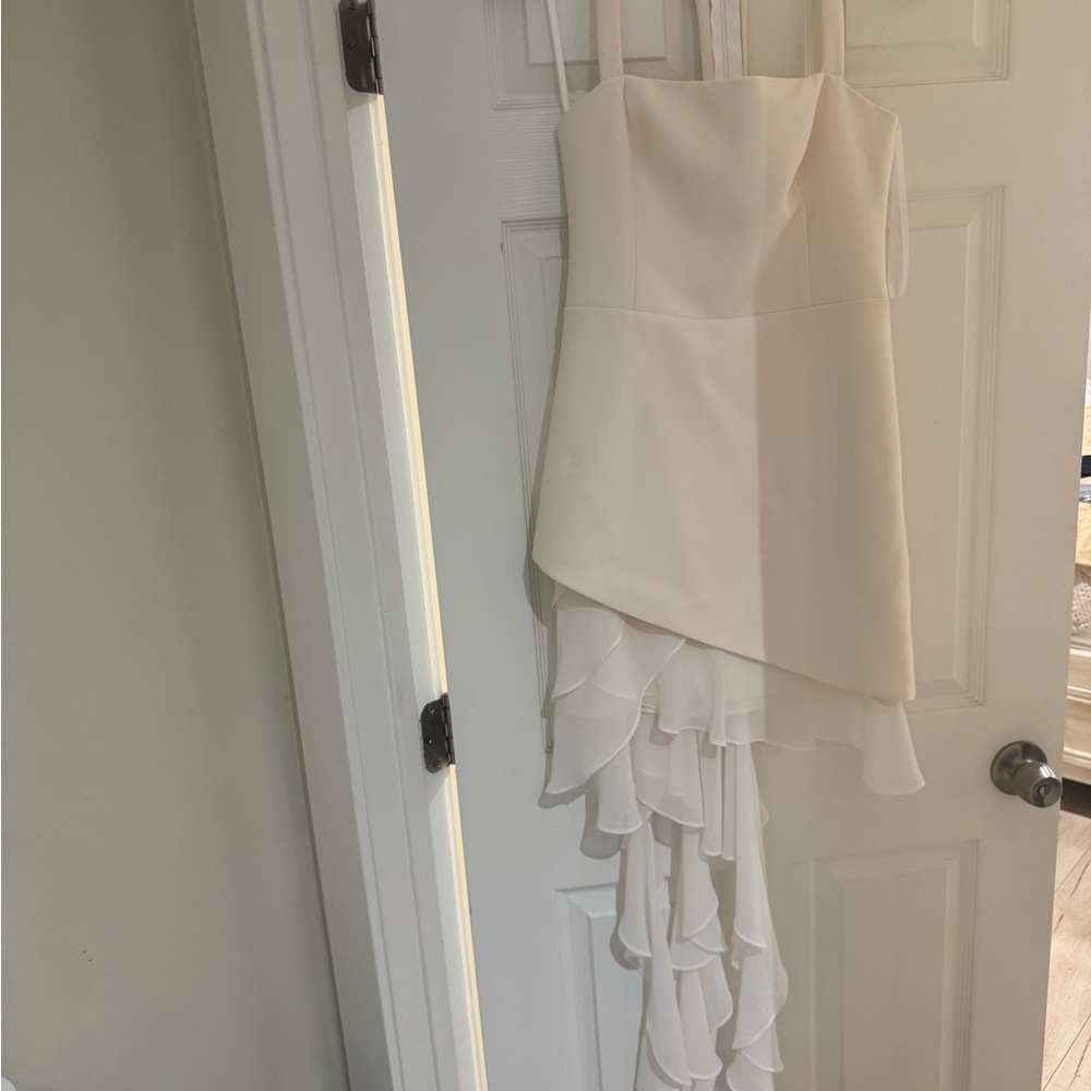 BCBGMaxAzria White Strapless Dress